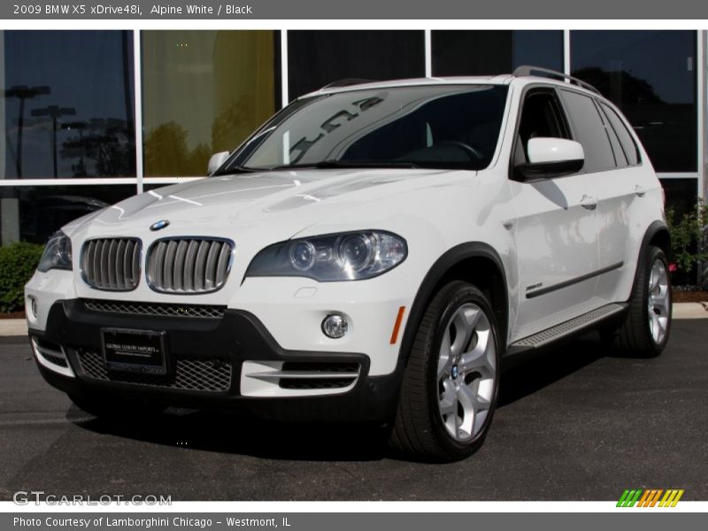 Alpine White / Black 2009 BMW X5 xDrive48i
