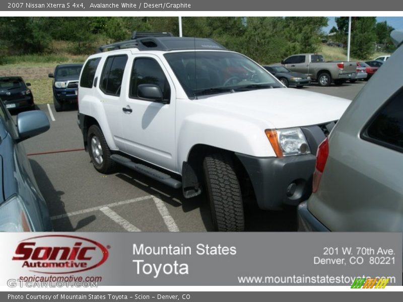 Avalanche White / Desert/Graphite 2007 Nissan Xterra S 4x4