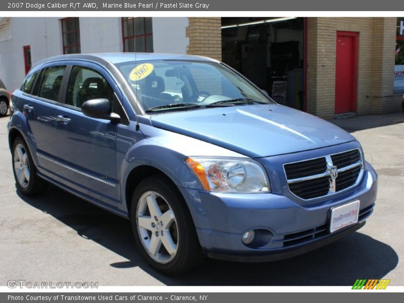 Marine Blue Pearl / Pastel Slate Gray 2007 Dodge Caliber R/T AWD