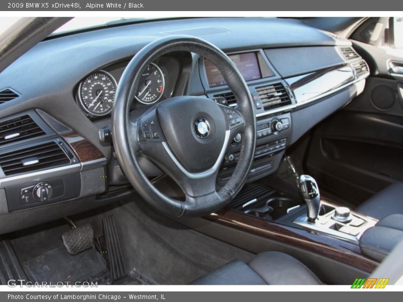 Alpine White / Black 2009 BMW X5 xDrive48i