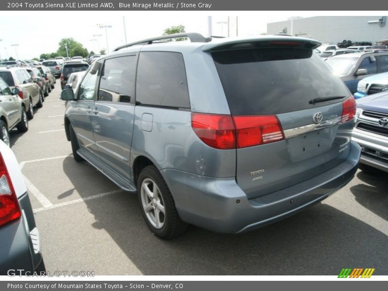 Blue Mirage Metallic / Stone Gray 2004 Toyota Sienna XLE Limited AWD