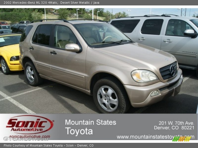 Desert Silver Metallic / Java 2002 Mercedes-Benz ML 320 4Matic