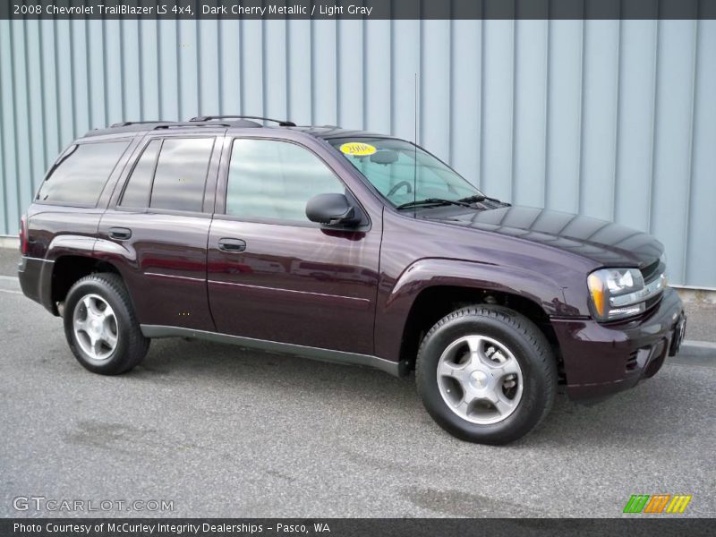 Dark Cherry Metallic / Light Gray 2008 Chevrolet TrailBlazer LS 4x4