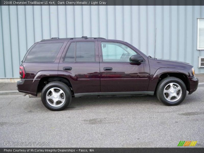 Dark Cherry Metallic / Light Gray 2008 Chevrolet TrailBlazer LS 4x4