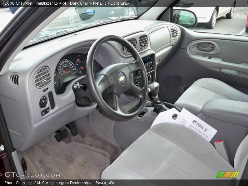 Dark Cherry Metallic / Light Gray 2008 Chevrolet TrailBlazer LS 4x4