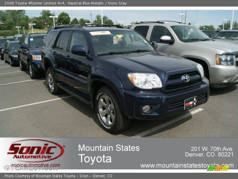 Nautical Blue Metallic / Stone Gray 2008 Toyota 4Runner Limited 4x4