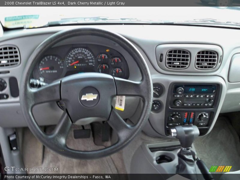 Dark Cherry Metallic / Light Gray 2008 Chevrolet TrailBlazer LS 4x4