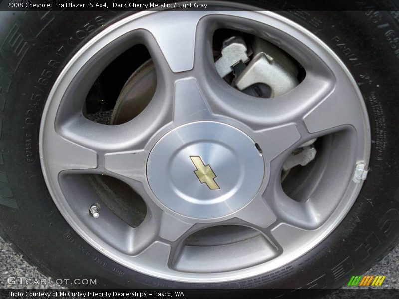 Dark Cherry Metallic / Light Gray 2008 Chevrolet TrailBlazer LS 4x4