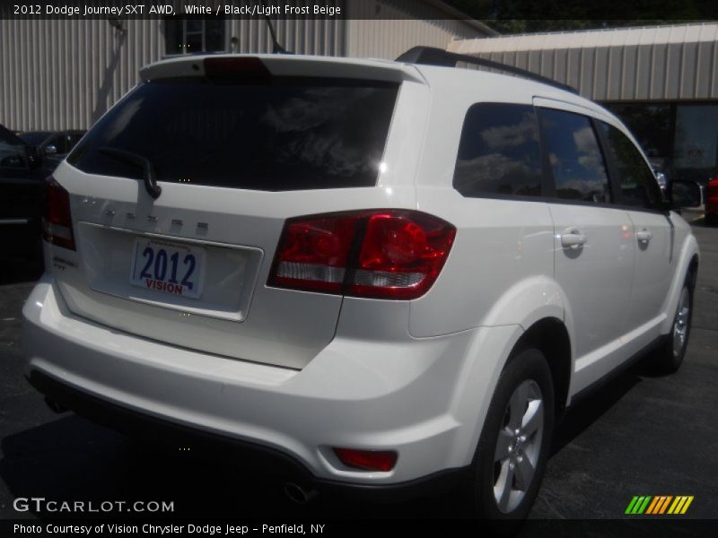 White / Black/Light Frost Beige 2012 Dodge Journey SXT AWD