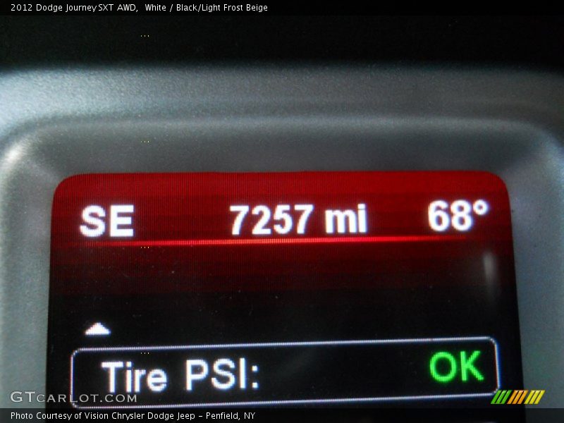 White / Black/Light Frost Beige 2012 Dodge Journey SXT AWD