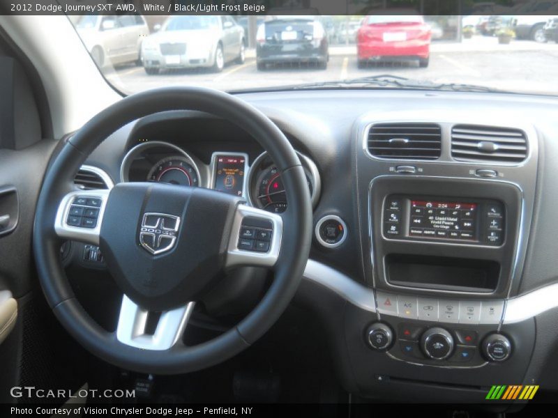 White / Black/Light Frost Beige 2012 Dodge Journey SXT AWD