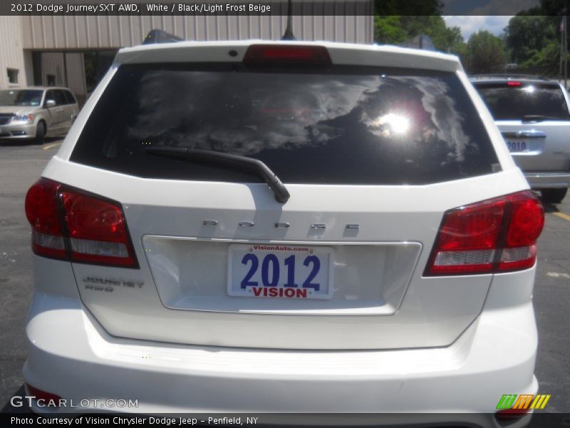 White / Black/Light Frost Beige 2012 Dodge Journey SXT AWD
