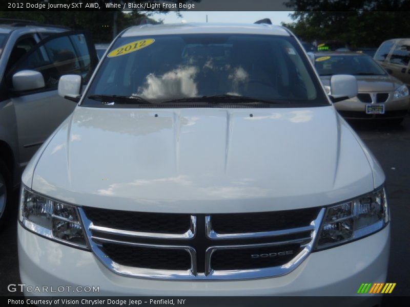 White / Black/Light Frost Beige 2012 Dodge Journey SXT AWD