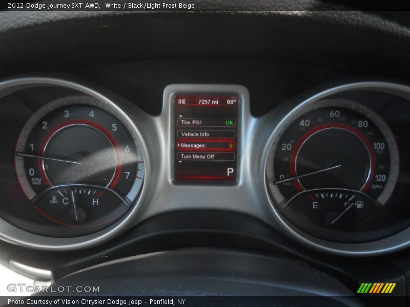 White / Black/Light Frost Beige 2012 Dodge Journey SXT AWD