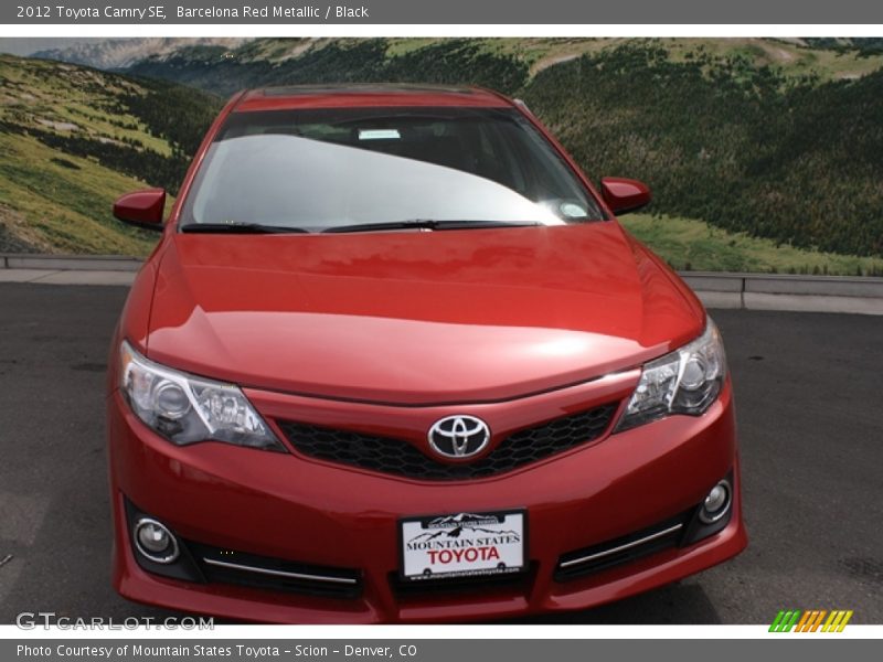 Barcelona Red Metallic / Black 2012 Toyota Camry SE