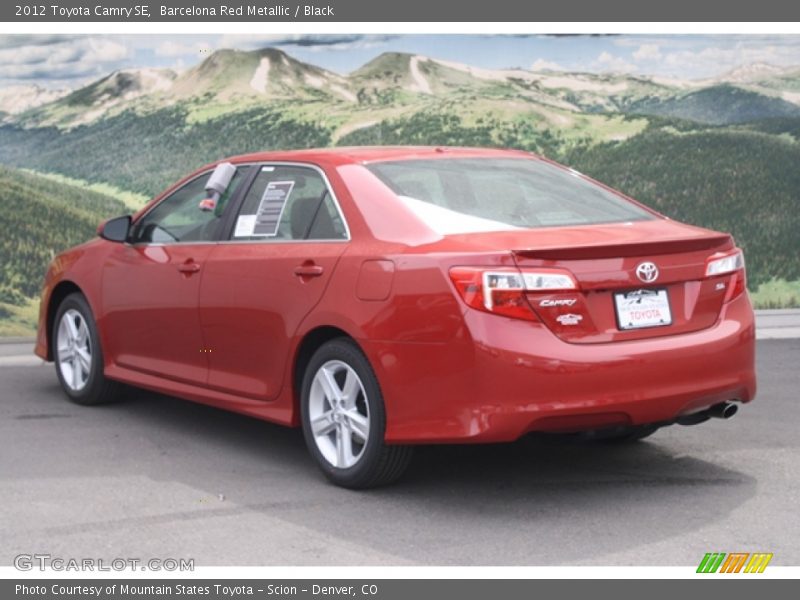 Barcelona Red Metallic / Black 2012 Toyota Camry SE