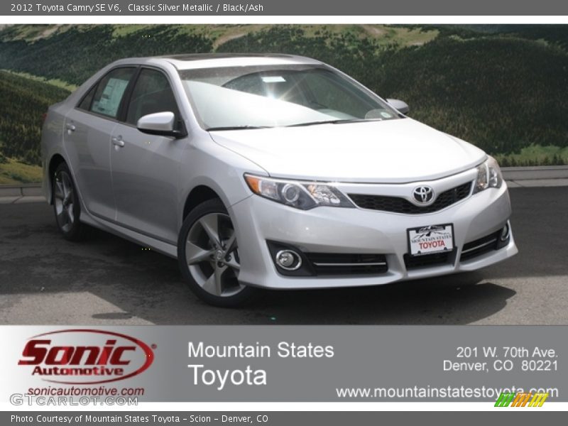Classic Silver Metallic / Black/Ash 2012 Toyota Camry SE V6