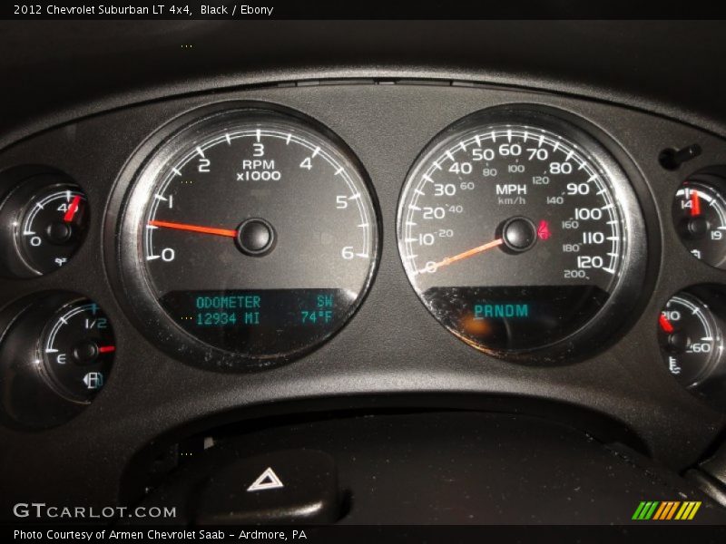 Black / Ebony 2012 Chevrolet Suburban LT 4x4