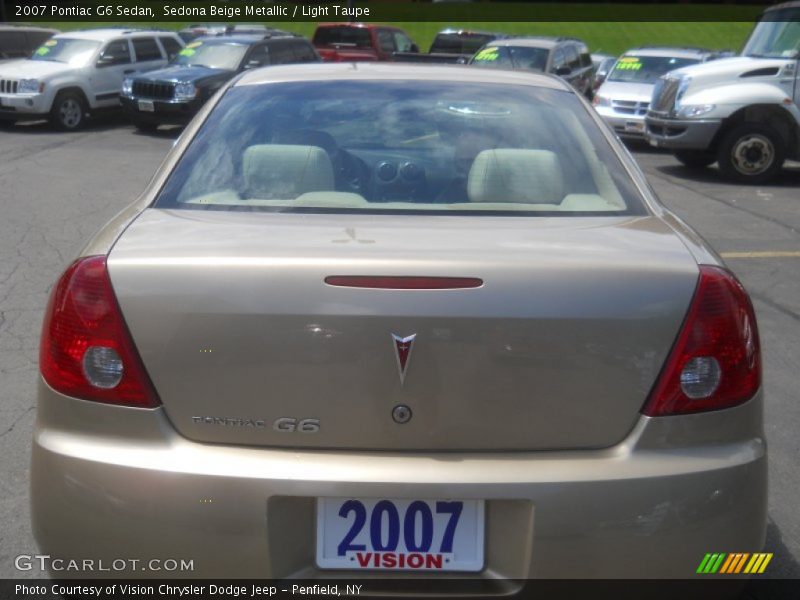 Sedona Beige Metallic / Light Taupe 2007 Pontiac G6 Sedan