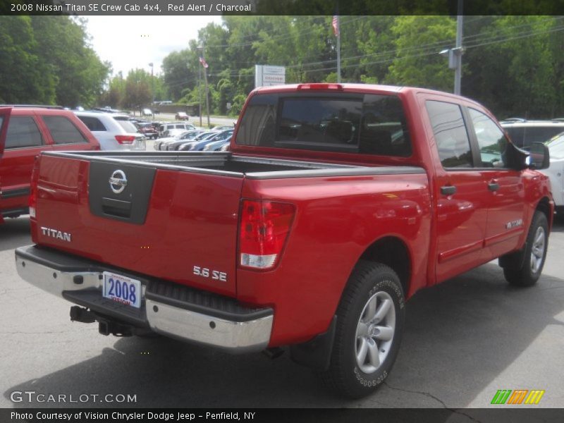 Red Alert / Charcoal 2008 Nissan Titan SE Crew Cab 4x4