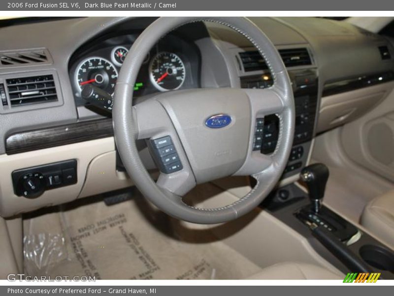 Dark Blue Pearl Metallic / Camel 2006 Ford Fusion SEL V6