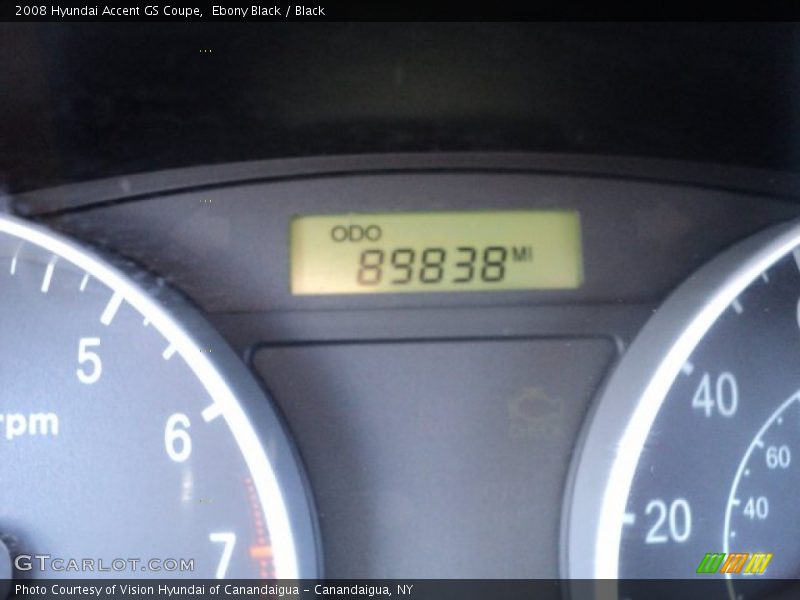 Ebony Black / Black 2008 Hyundai Accent GS Coupe
