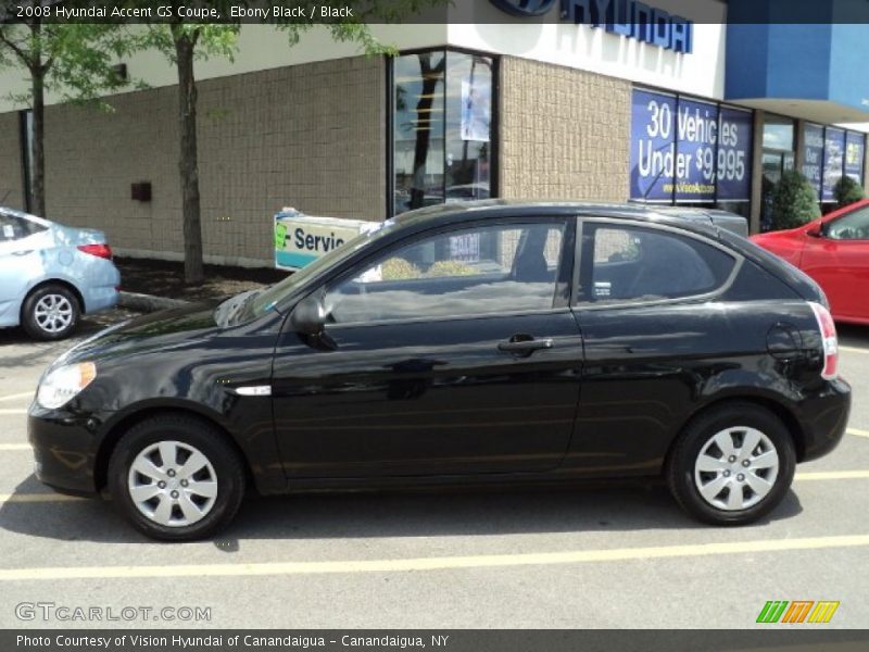 Ebony Black / Black 2008 Hyundai Accent GS Coupe