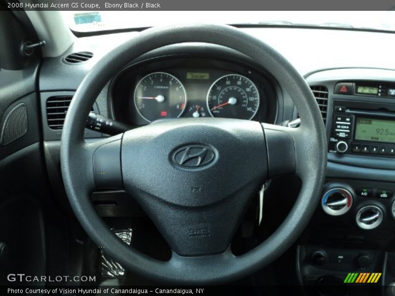 Ebony Black / Black 2008 Hyundai Accent GS Coupe
