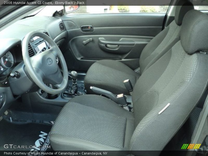 Ebony Black / Black 2008 Hyundai Accent GS Coupe