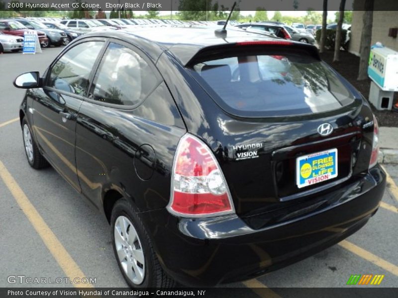 Ebony Black / Black 2008 Hyundai Accent GS Coupe