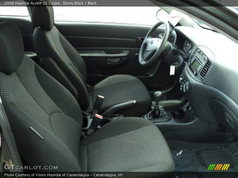 Ebony Black / Black 2008 Hyundai Accent GS Coupe