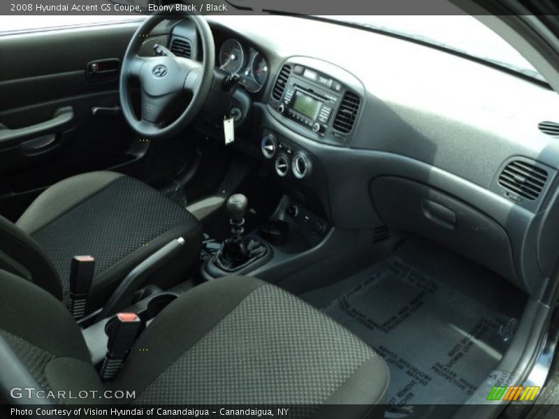 Ebony Black / Black 2008 Hyundai Accent GS Coupe