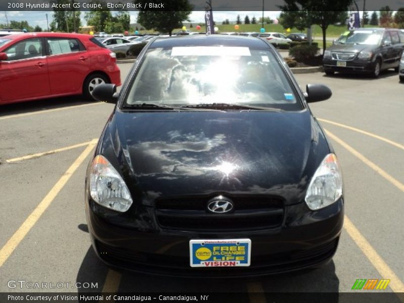 Ebony Black / Black 2008 Hyundai Accent GS Coupe