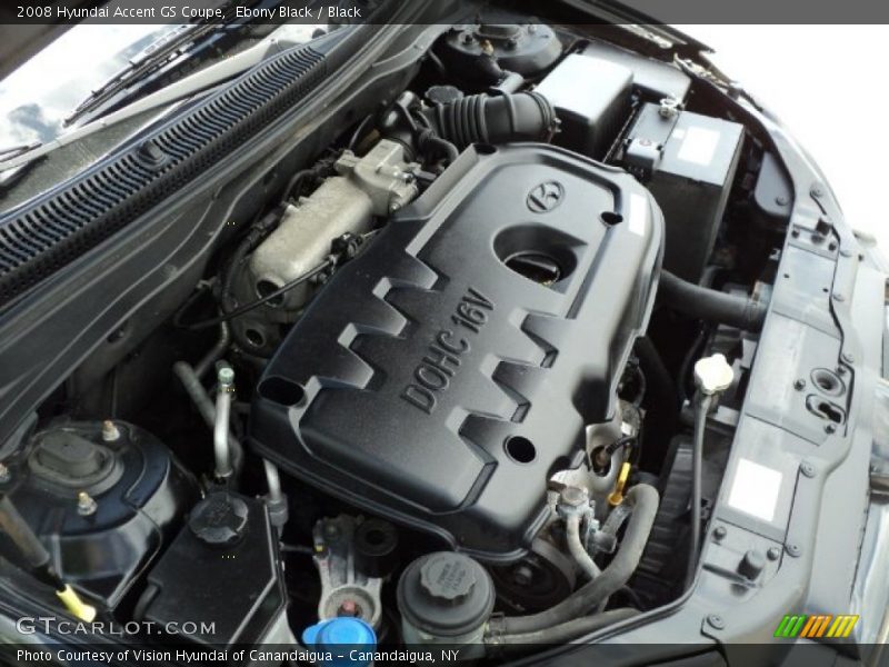 Ebony Black / Black 2008 Hyundai Accent GS Coupe