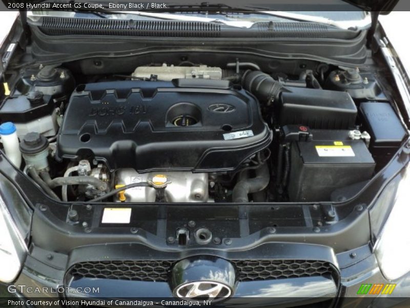 Ebony Black / Black 2008 Hyundai Accent GS Coupe