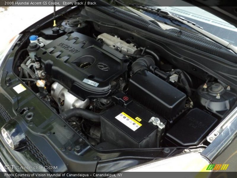 Ebony Black / Black 2008 Hyundai Accent GS Coupe