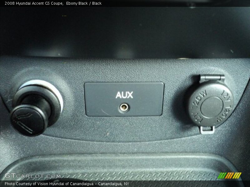 Ebony Black / Black 2008 Hyundai Accent GS Coupe