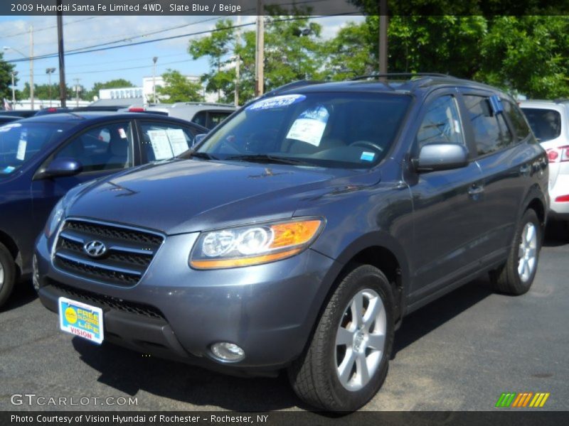 Slate Blue / Beige 2009 Hyundai Santa Fe Limited 4WD