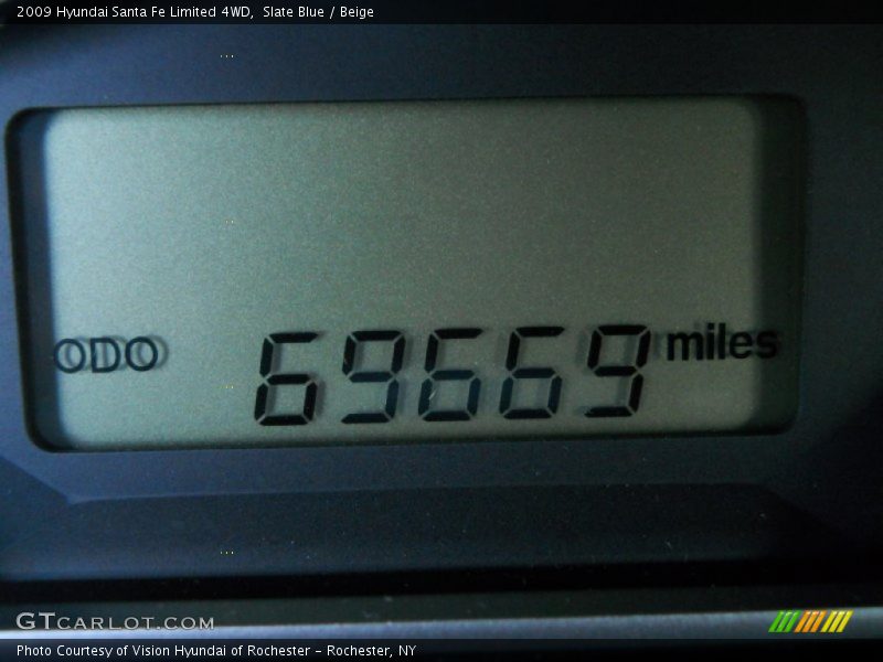Slate Blue / Beige 2009 Hyundai Santa Fe Limited 4WD