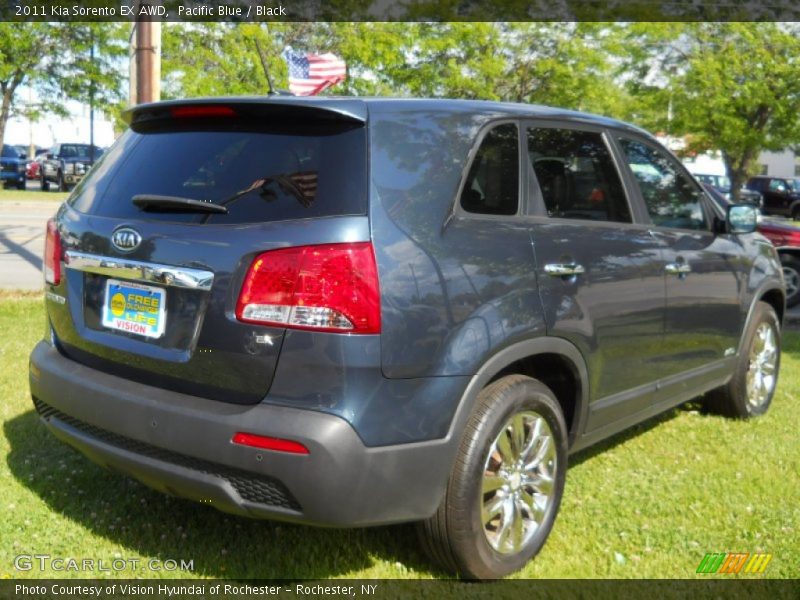 Pacific Blue / Black 2011 Kia Sorento EX AWD