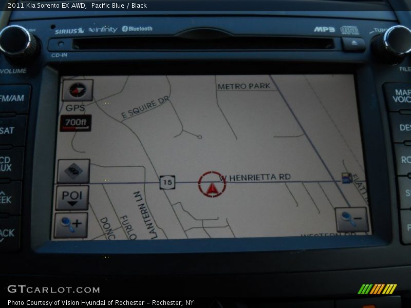 Pacific Blue / Black 2011 Kia Sorento EX AWD