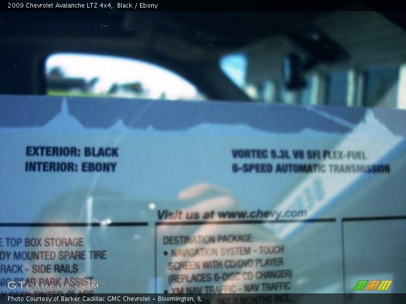 Black / Ebony 2009 Chevrolet Avalanche LTZ 4x4