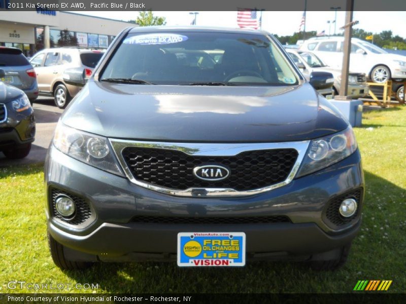 Pacific Blue / Black 2011 Kia Sorento EX AWD