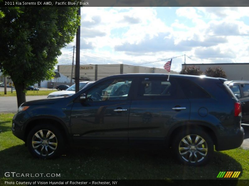 Pacific Blue / Black 2011 Kia Sorento EX AWD