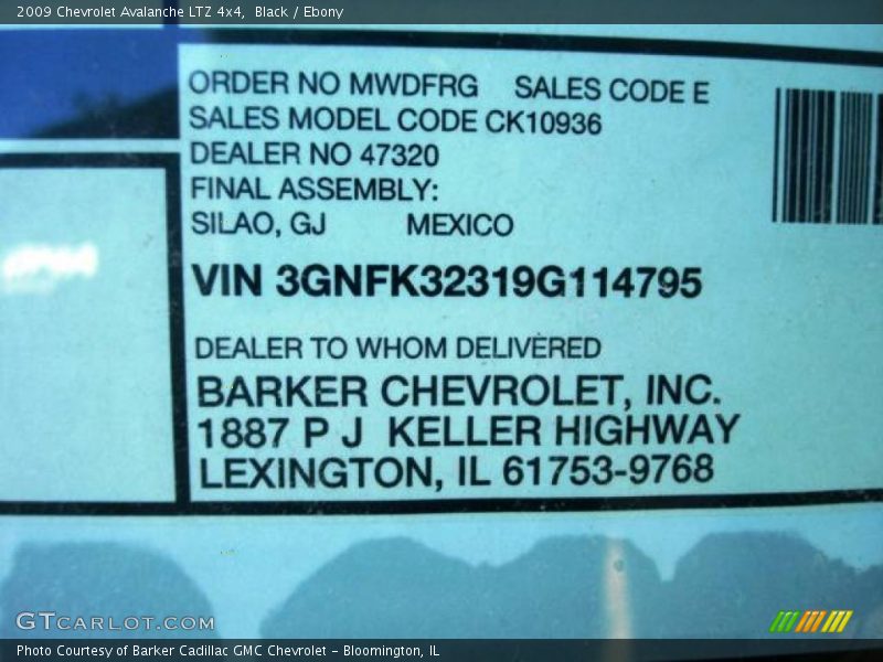Black / Ebony 2009 Chevrolet Avalanche LTZ 4x4