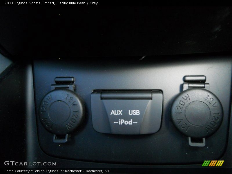 Pacific Blue Pearl / Gray 2011 Hyundai Sonata Limited