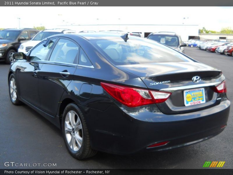 Pacific Blue Pearl / Gray 2011 Hyundai Sonata Limited