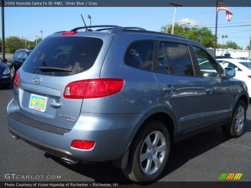 Silver Blue / Gray 2009 Hyundai Santa Fe SE 4WD