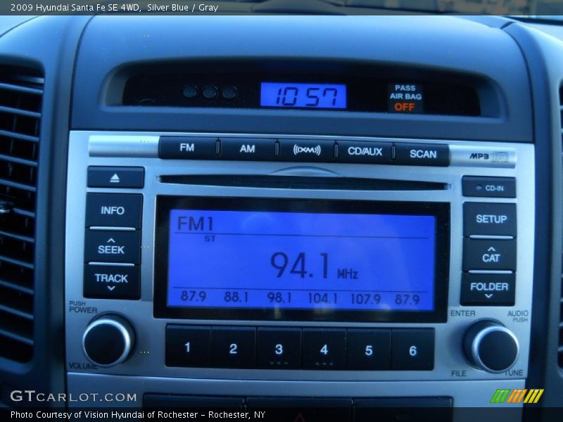 Silver Blue / Gray 2009 Hyundai Santa Fe SE 4WD