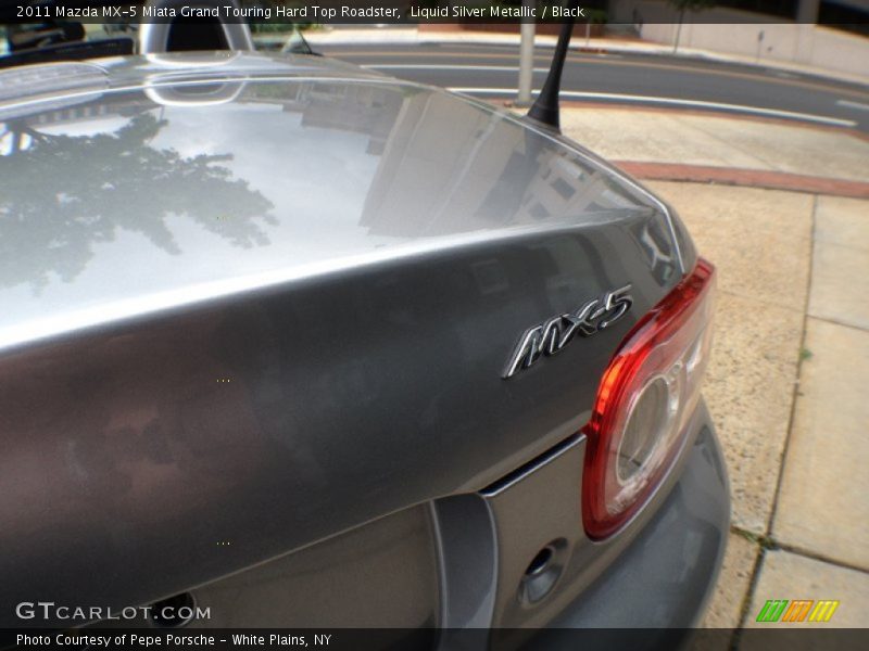 Liquid Silver Metallic / Black 2011 Mazda MX-5 Miata Grand Touring Hard Top Roadster